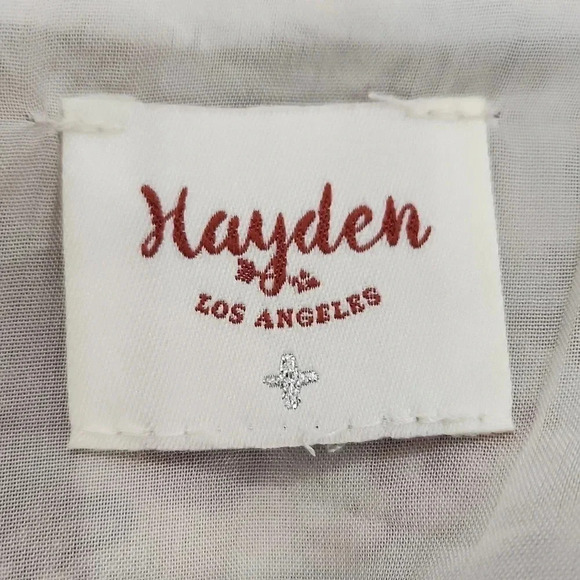 Hayden L.A. Floral Boho Smocked Waist Dress, Brown/ White, US Women's 1X - Picture 5 of 7